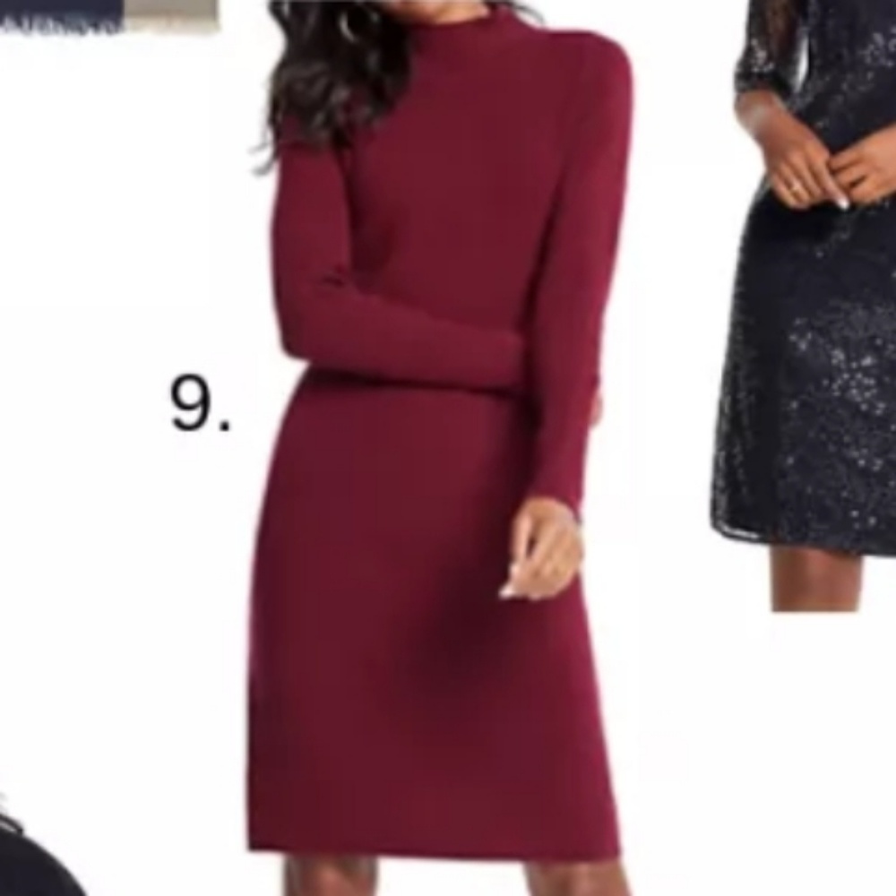 Ann taylor burgundy wool dress